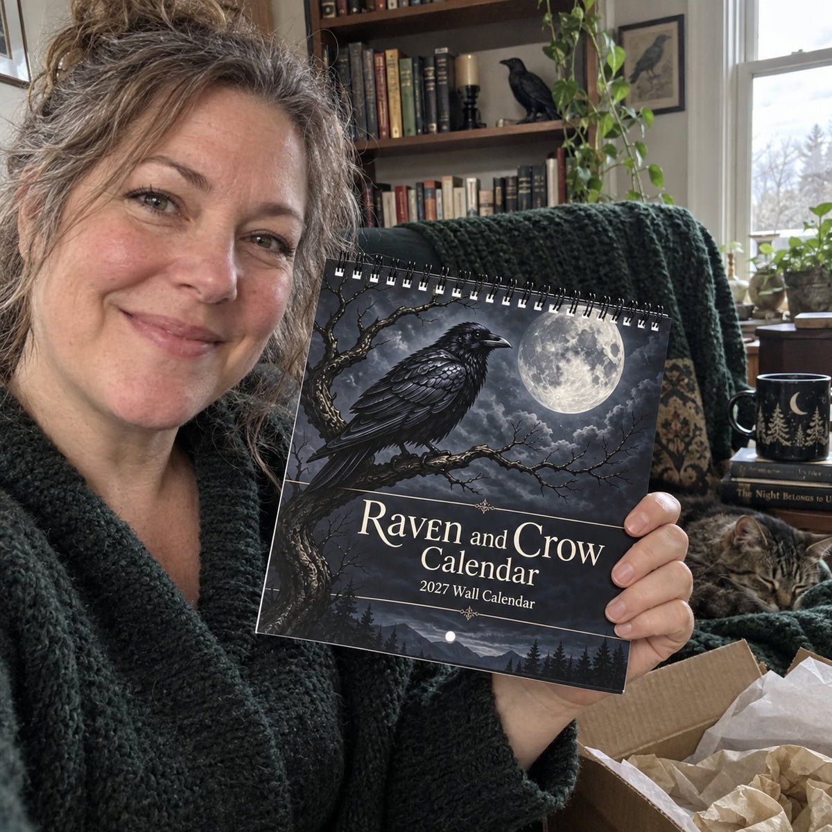 🐦⬛Raven & Crow 2027 Wall Calendar — 12 Months of Moonlit Gothic Art🖤