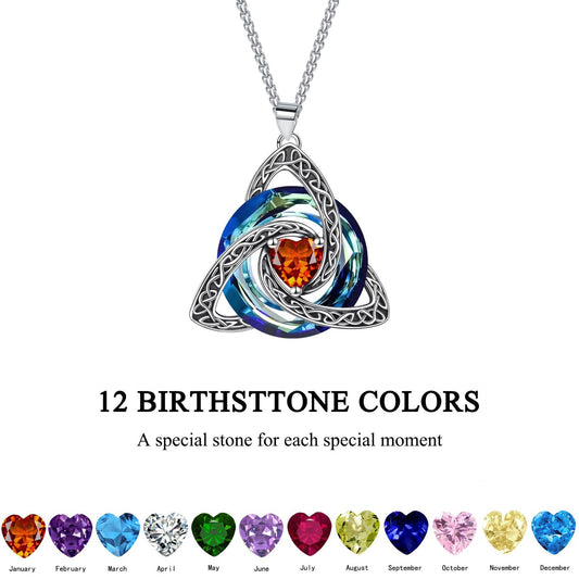 Birthstone Celtic Trinity Knot Necklace ✨