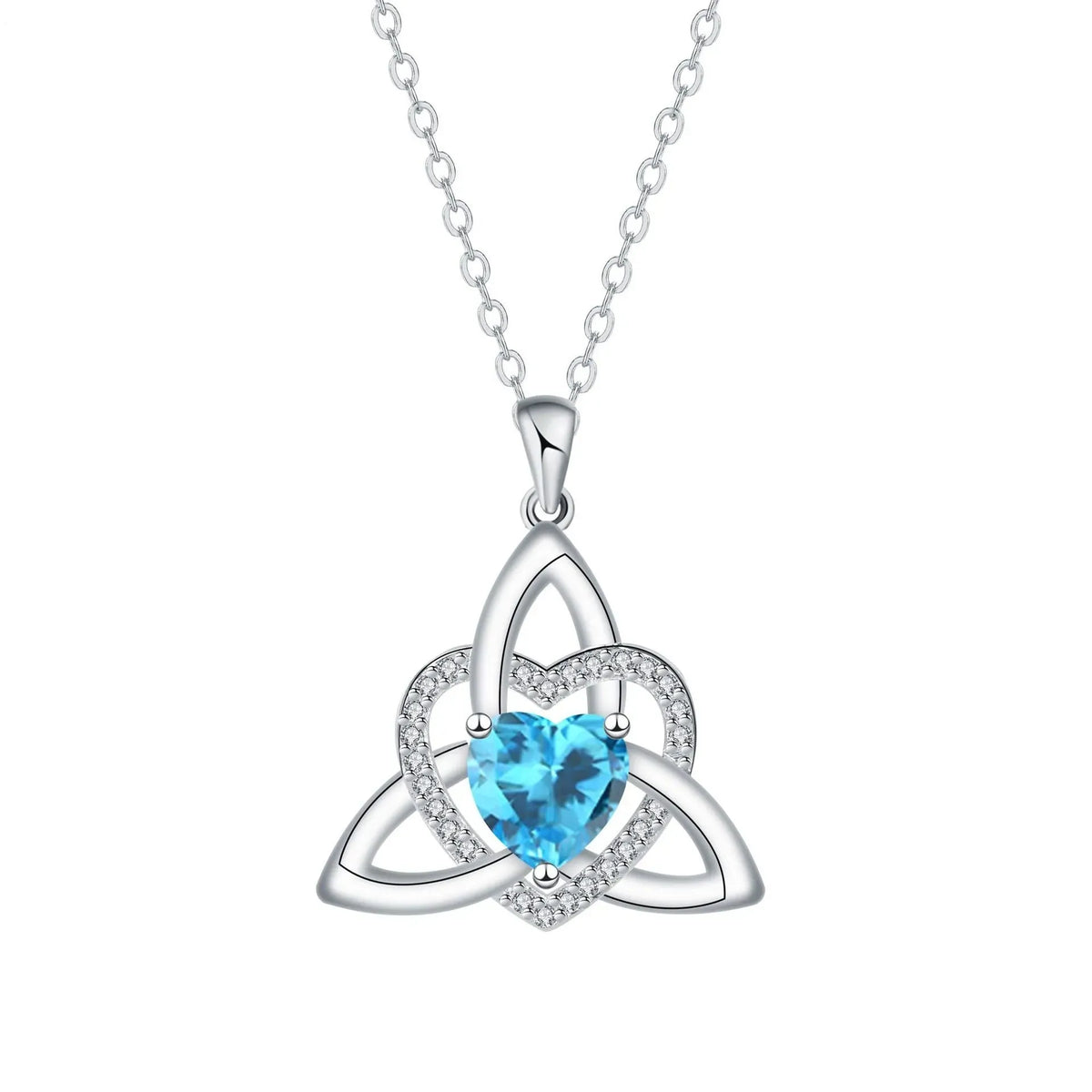❤️Birthstone – Celtic Trinity Love Knot Penda
