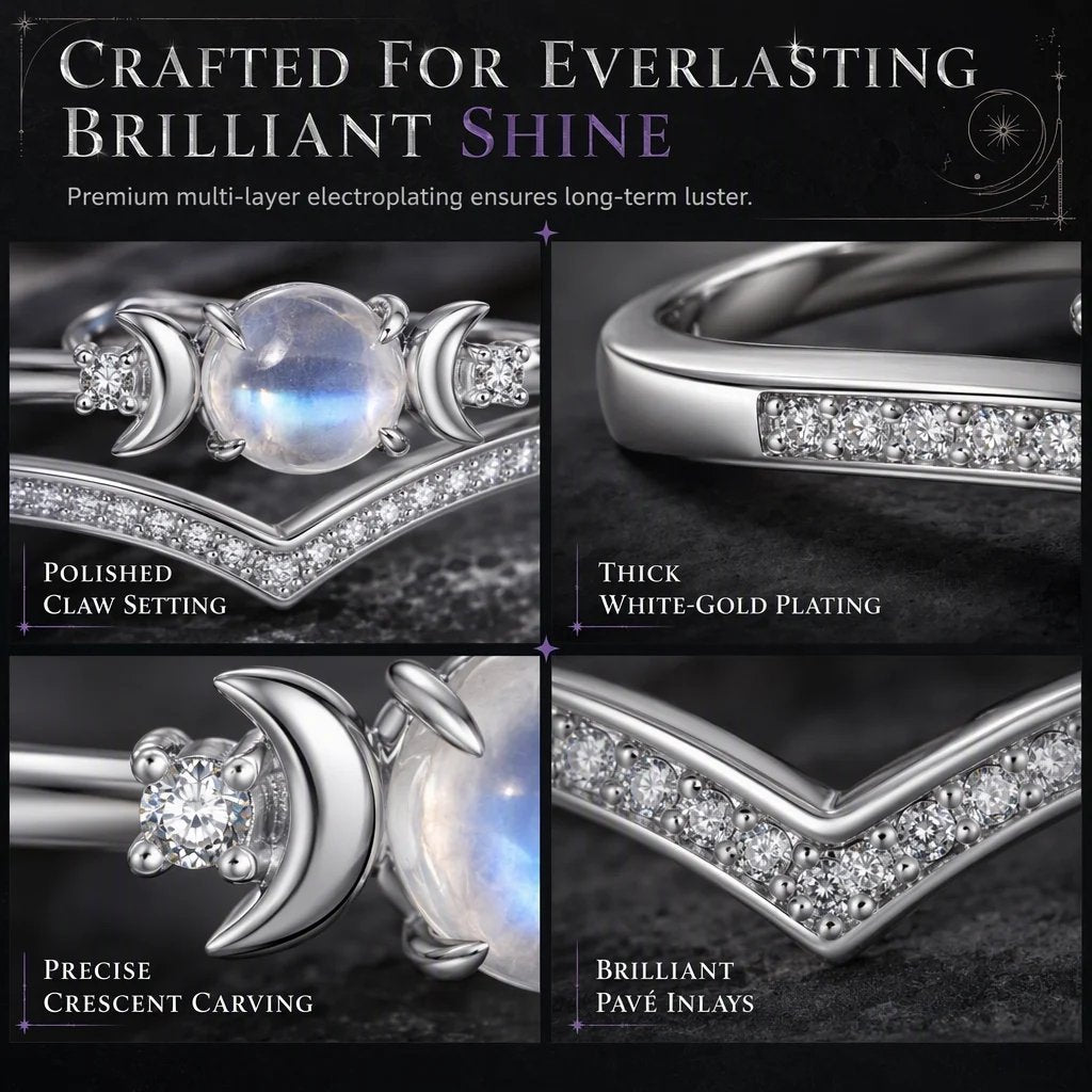 ✨ Vintage Gothic Crescent Ring – Mystical Elegance for Every Day 💍