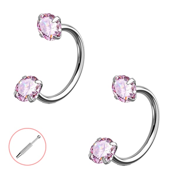 💎Horseshoe-shaped nose ring – with internal thread and comfortable fit