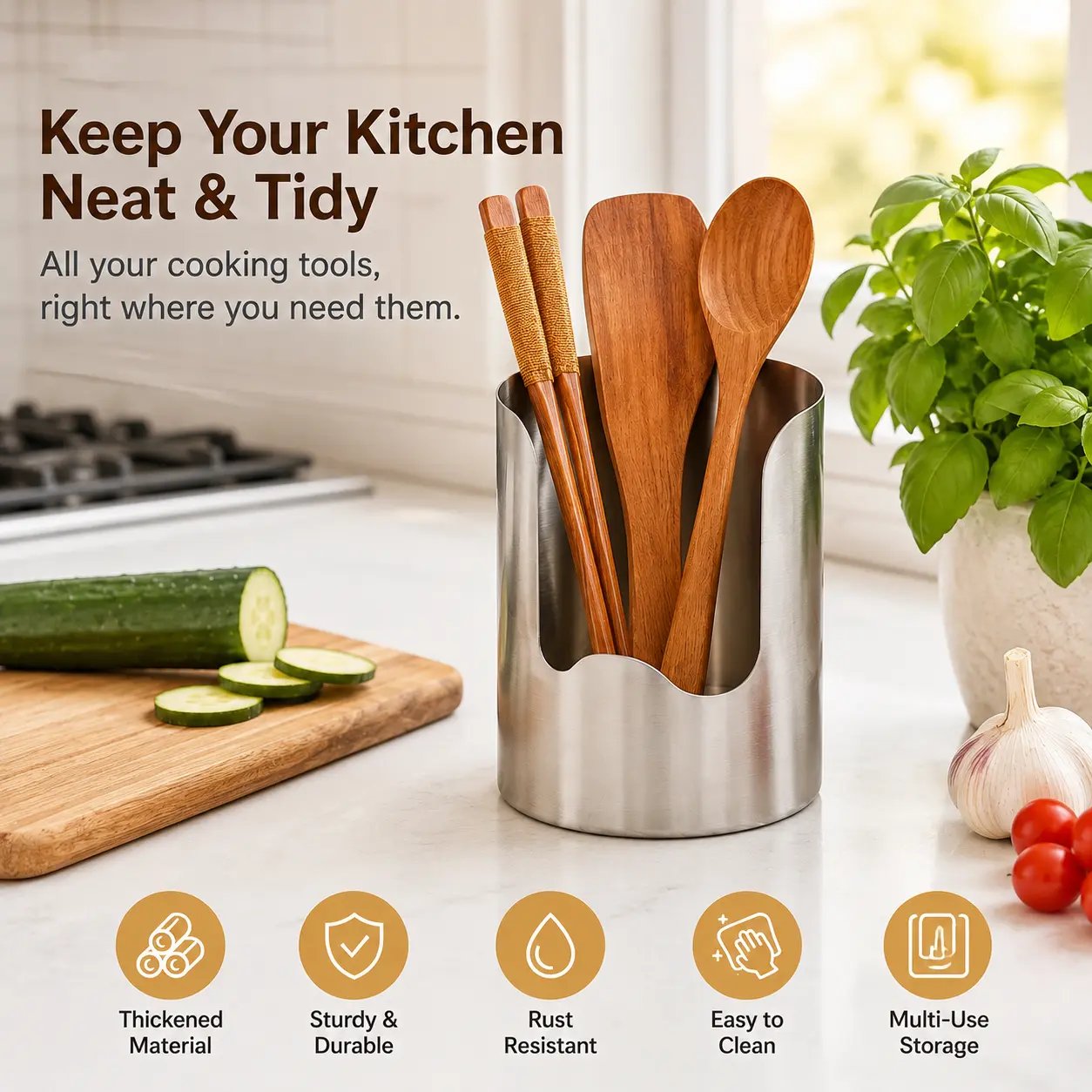 Multi-Functional Kitchen Utensil Holder