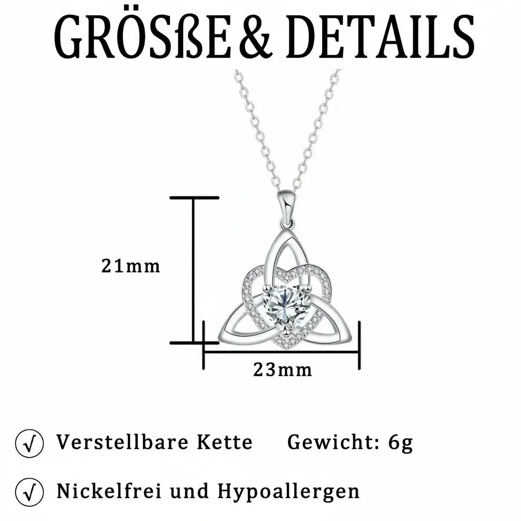 ❤️Birthstone – Celtic Trinity Love Knot Penda