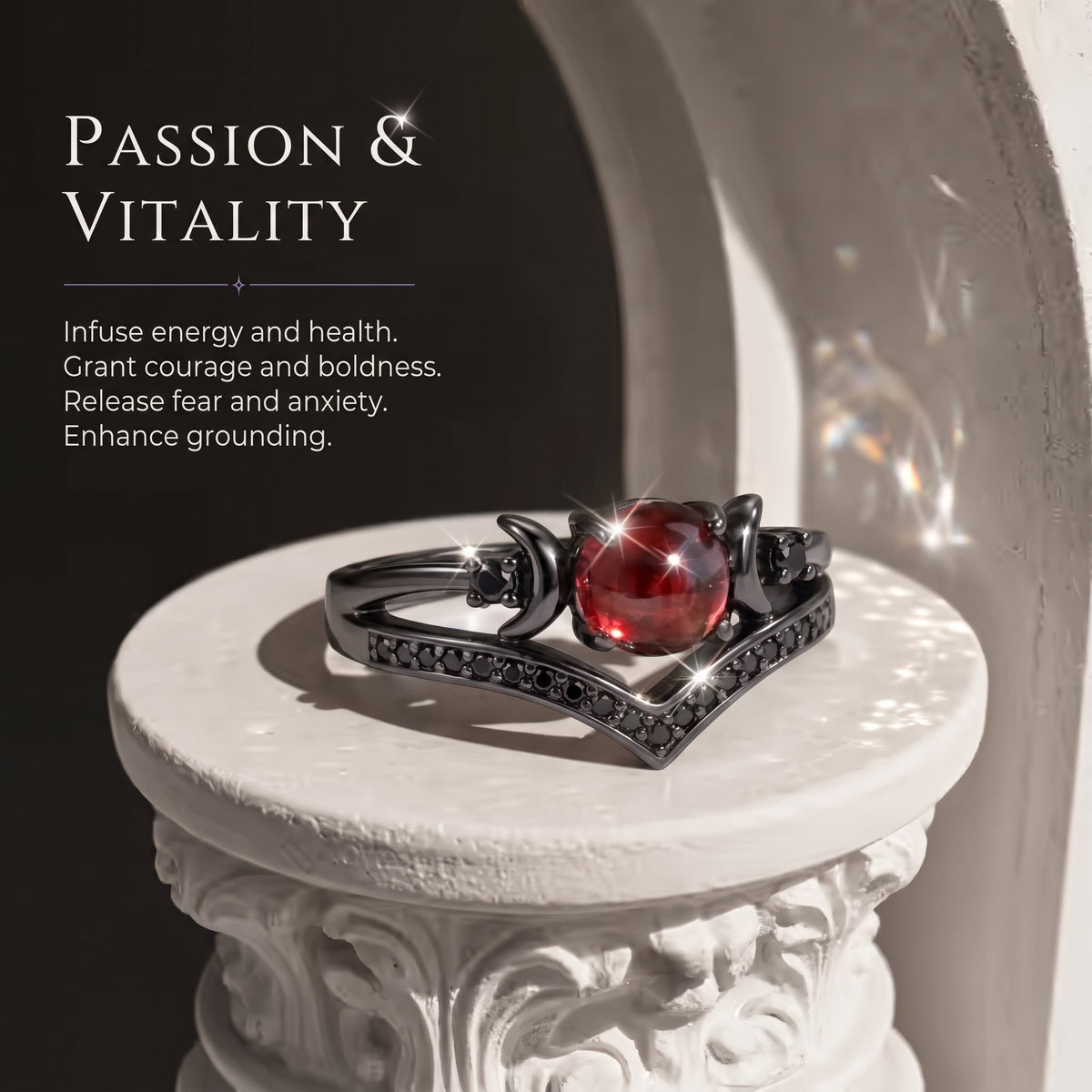 ✨ Vintage Gothic Crescent Ring – Mystical Elegance for Every Day 💍