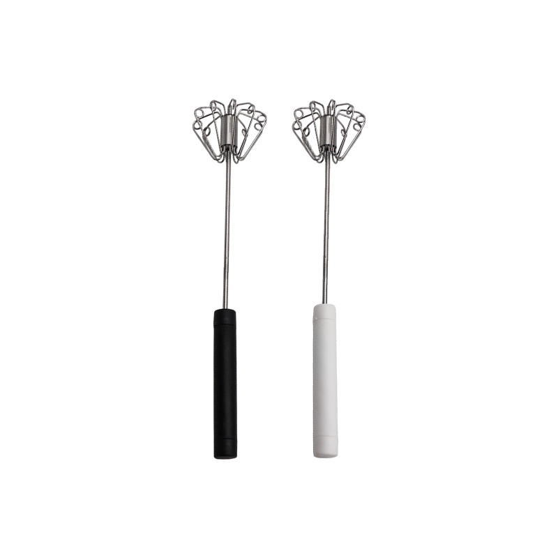 🍳A practical kitchen essential! This push-action whisk features a non-slip handle and durable stainless steel construction—all at an affordable price.
