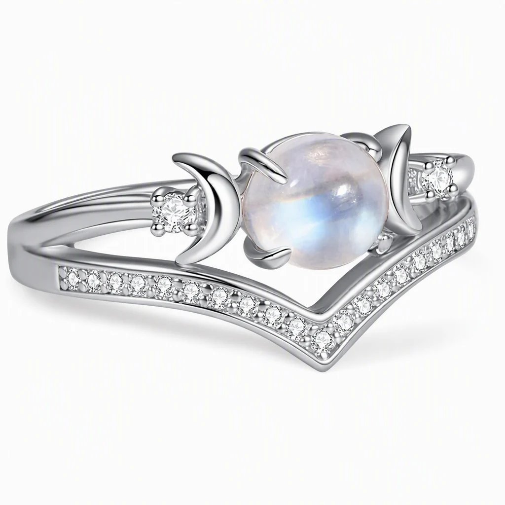 ✨ Vintage Gothic Crescent Ring – Mystical Elegance for Every Day 💍