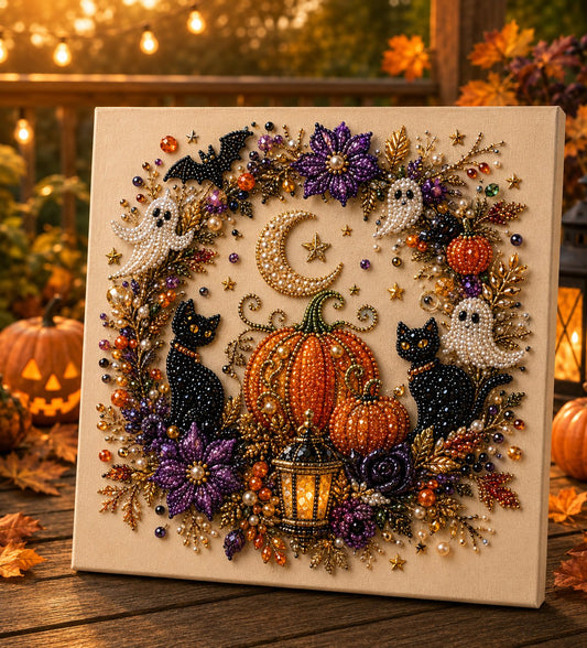 🔥 Last day of 49% off – 👻✨ Halloween Bead Art DIY Kit – Turn tiny beads into spooky-cute magic