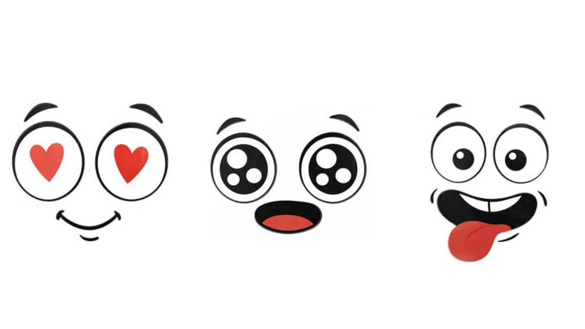 🔥Last Day 50% OFF🌱 Eco-Friendly Funny Face Sticker Set(4 whimsical facial expressions from grinning to silly)