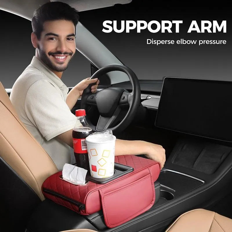 🚗 🔥Multifunctional PU leather mat for car armrests