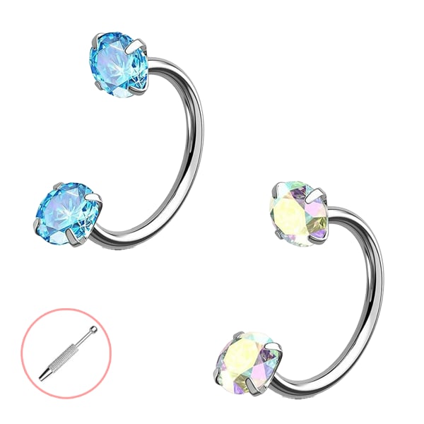 💎Horseshoe-shaped nose ring – with internal thread and comfortable fit
