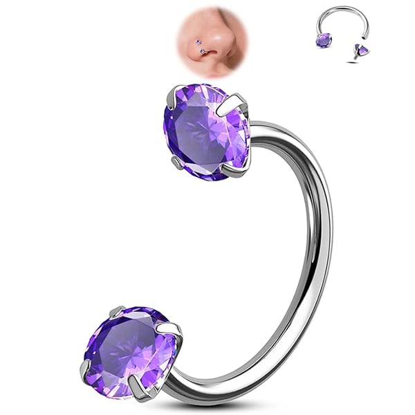 💎Horseshoe-shaped nose ring – with internal thread and comfortable fit