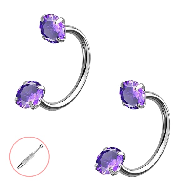 💎Horseshoe-shaped nose ring – with internal thread and comfortable fit