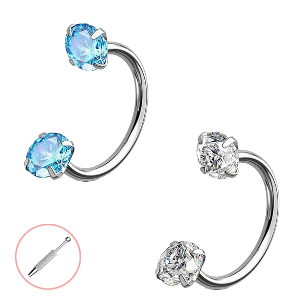 💎Horseshoe-shaped nose ring – with internal thread and comfortable fit
