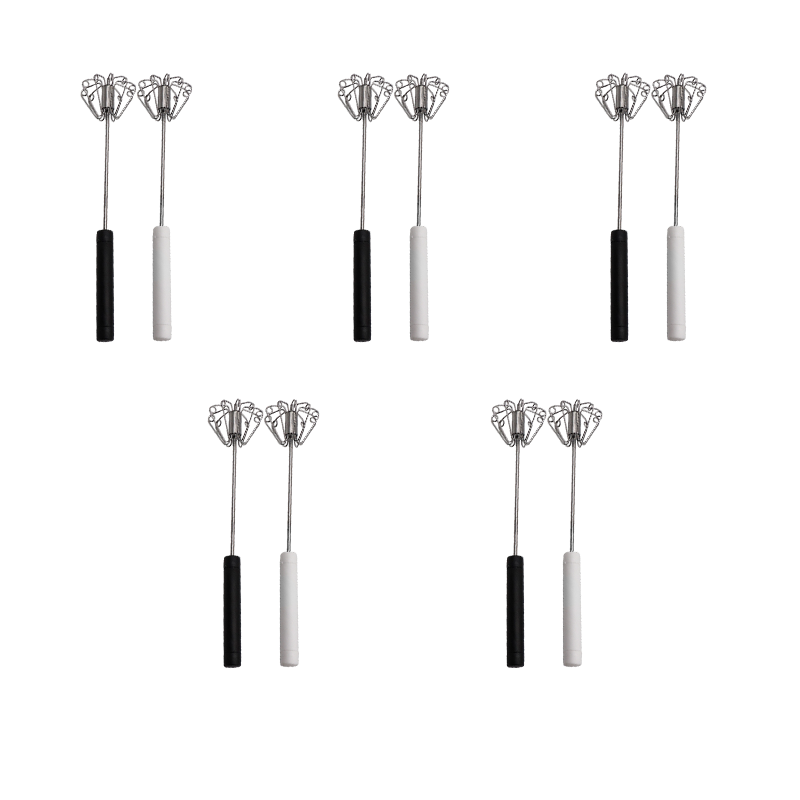 🍳A practical kitchen essential! This push-action whisk features a non-slip handle and durable stainless steel construction—all at an affordable price.