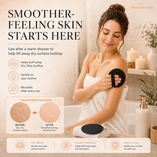 🚿🧽 Soft rubber bath brush – Gentle yet effective at removing dead skin cells and cleansing all skin types
