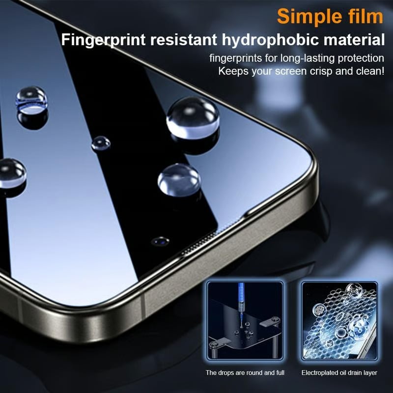 Luxury screen protector for iPhone – fingerprint-resistant, scratch-resistant