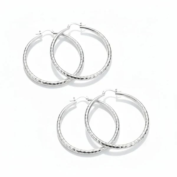 🎉BUY 1, GET 1 FREE🎁Diamond-cut hoop earrings for women – elegant and sparkling 💎