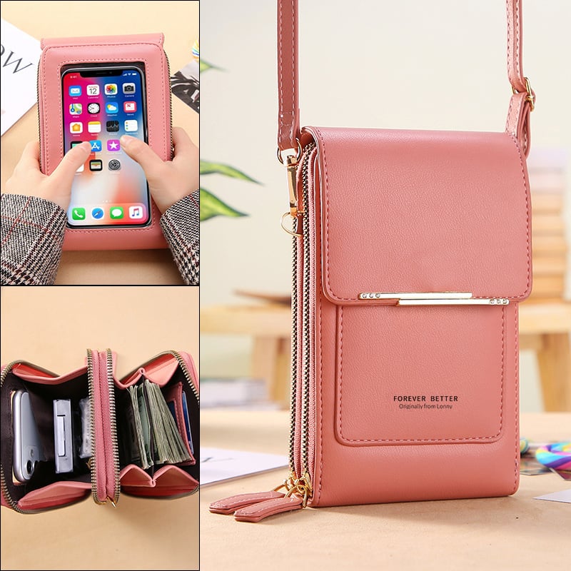 👛Anti-theft shoulder bag for mobile phones | Access to touchscree