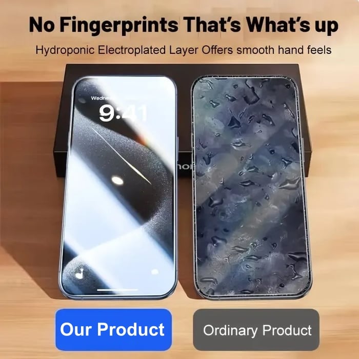 Luxury screen protector for iPhone – fingerprint-resistant, scratch-resistant