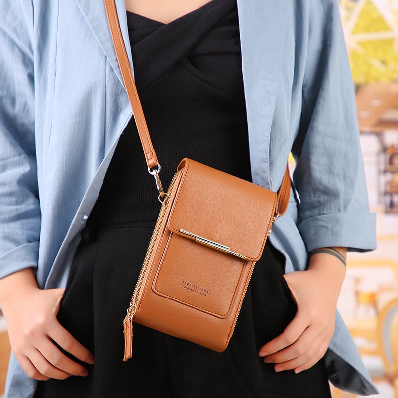 👛Anti-theft shoulder bag for mobile phones | Access to touchscree