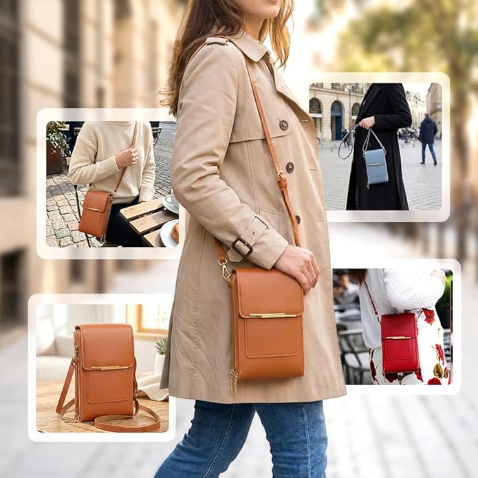 👛Anti-theft shoulder bag for mobile phones | Access to touchscree