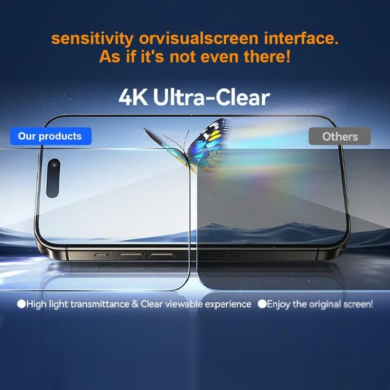 Luxury screen protector for iPhone – fingerprint-resistant, scratch-resistant