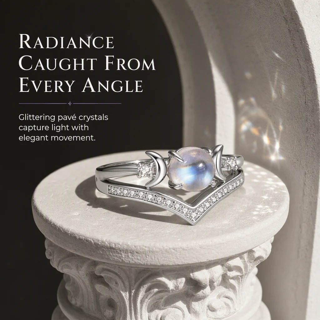 ✨ Vintage Gothic Crescent Ring – Mystical Elegance for Every Day 💍