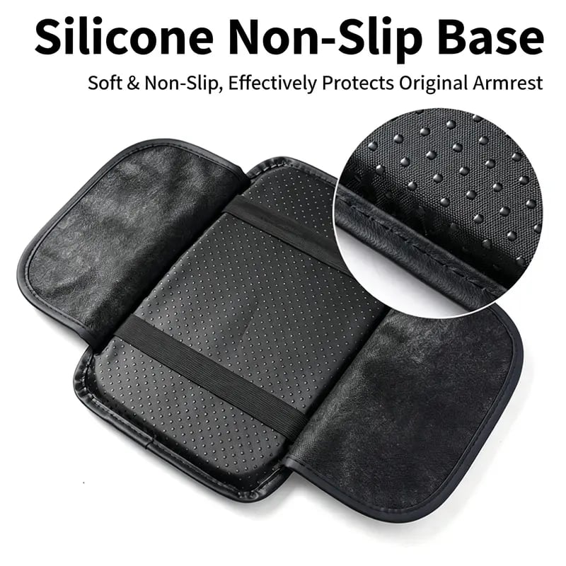 Multifunctional Car Armrest Cushion – Padded Console Cover with Built-In Storage