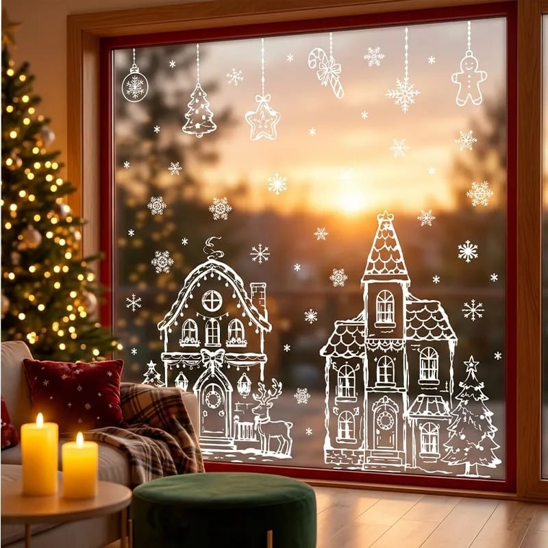 ❄️🎅Christmas Window Static Sticker Set