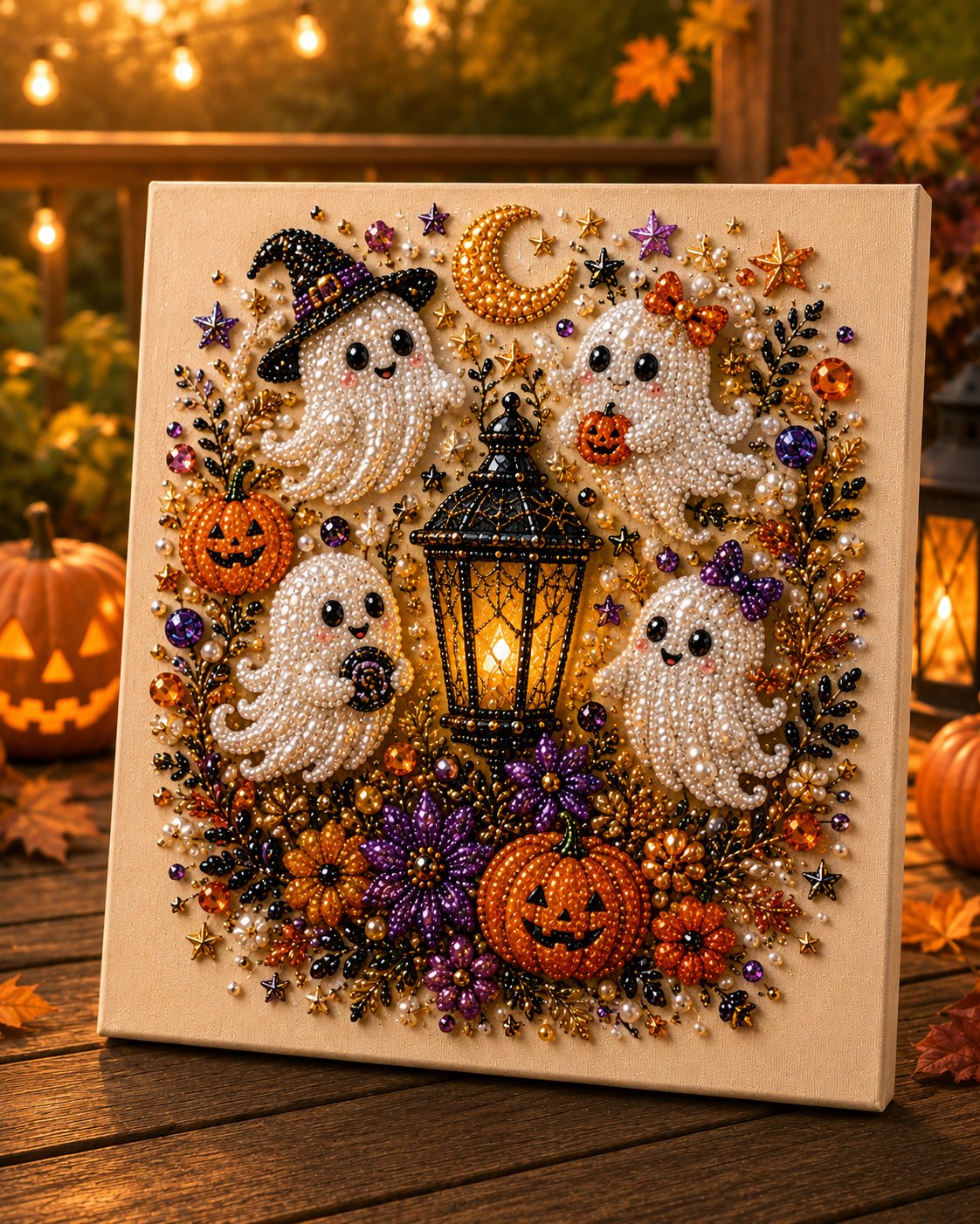 🔥 Last day of 49% off – 👻✨ Halloween Bead Art DIY Kit – Turn tiny beads into spooky-cute magic