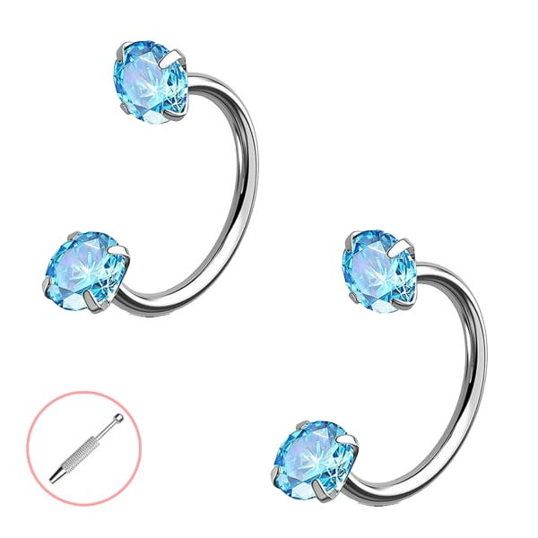 💎Horseshoe-shaped nose ring – with internal thread and comfortable fit