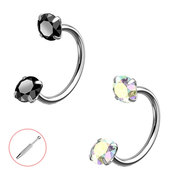 💎Horseshoe-shaped nose ring – with internal thread and comfortable fit