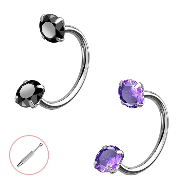 💎Horseshoe-shaped nose ring – with internal thread and comfortable fit