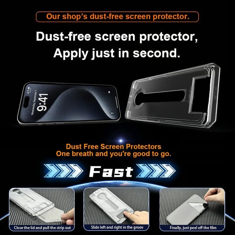Luxury screen protector for iPhone – fingerprint-resistant, scratch-resistant