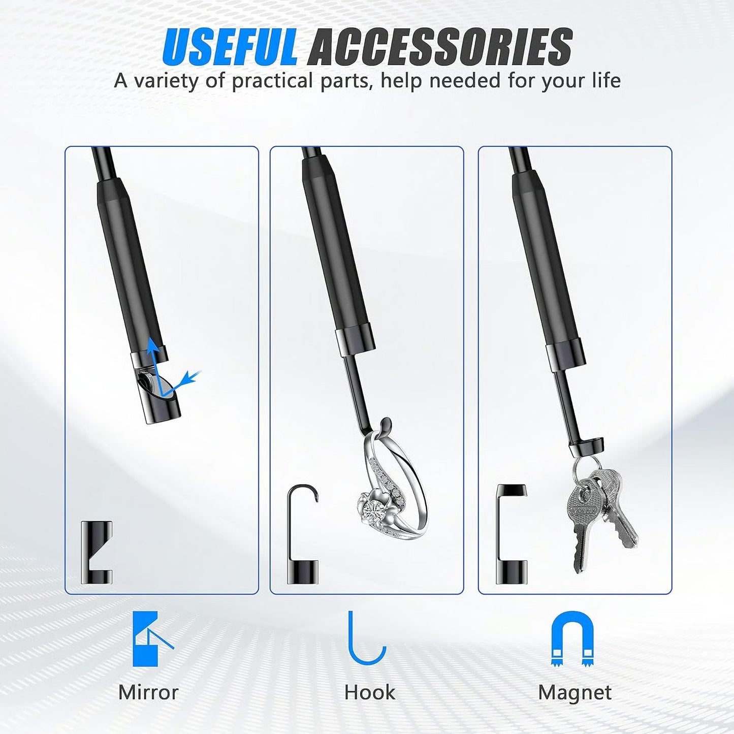 🔎Plug-and-Play endoscope camera – Compatible with Android, iPhone and iPad for direct connection