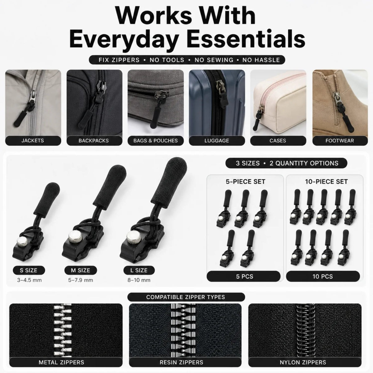 🔥Last Day 50% OFF🔧 Universal Zipper Repair Tool | Instant Fix for Broken Zippers