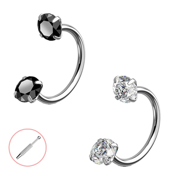 💎Horseshoe-shaped nose ring – with internal thread and comfortable fit
