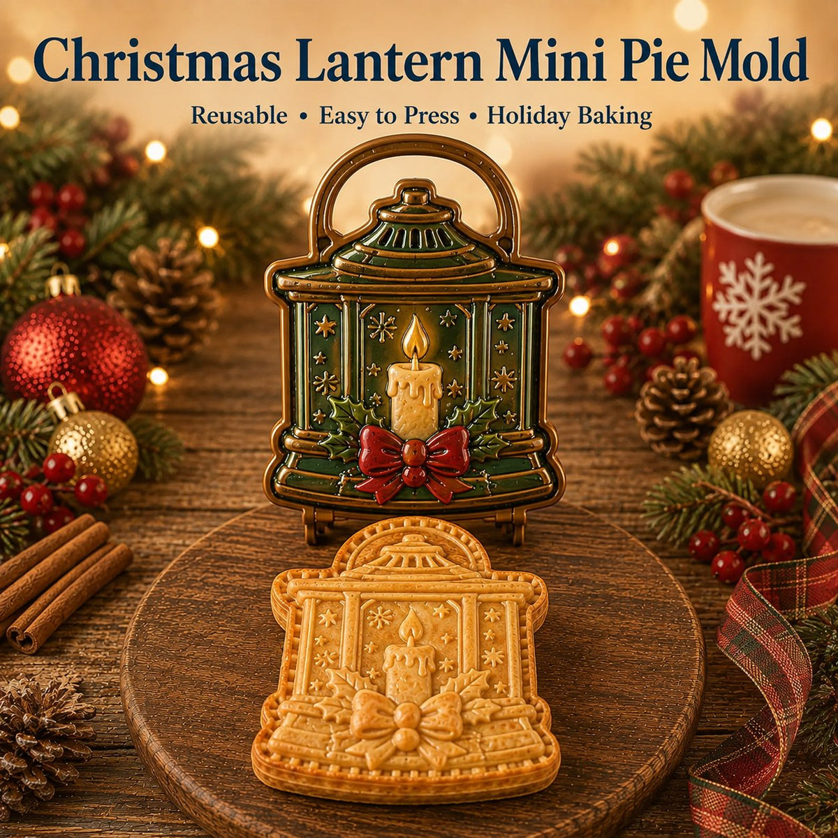 ⏳ 69% OFF – 🎄16pcs-Design Christmas Mini Pie Mold Collection | Reusable Embossed Molds for Shaping Detailed Santa, Snowman, Reindeer, Tree & Holiday Pies 🥧✨