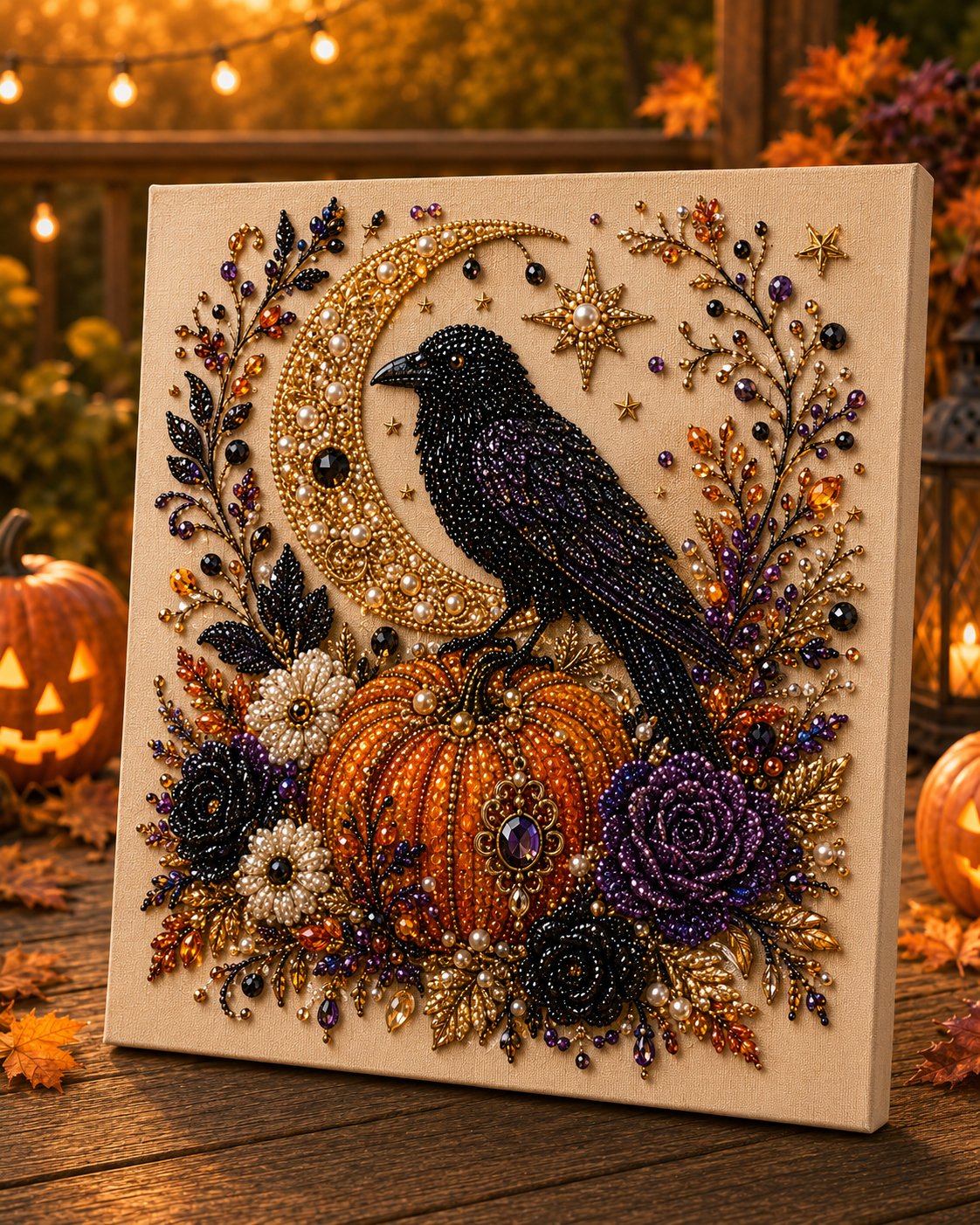 🔥 Last day of 49% off – 👻✨ Halloween Bead Art DIY Kit – Turn tiny beads into spooky-cute magic