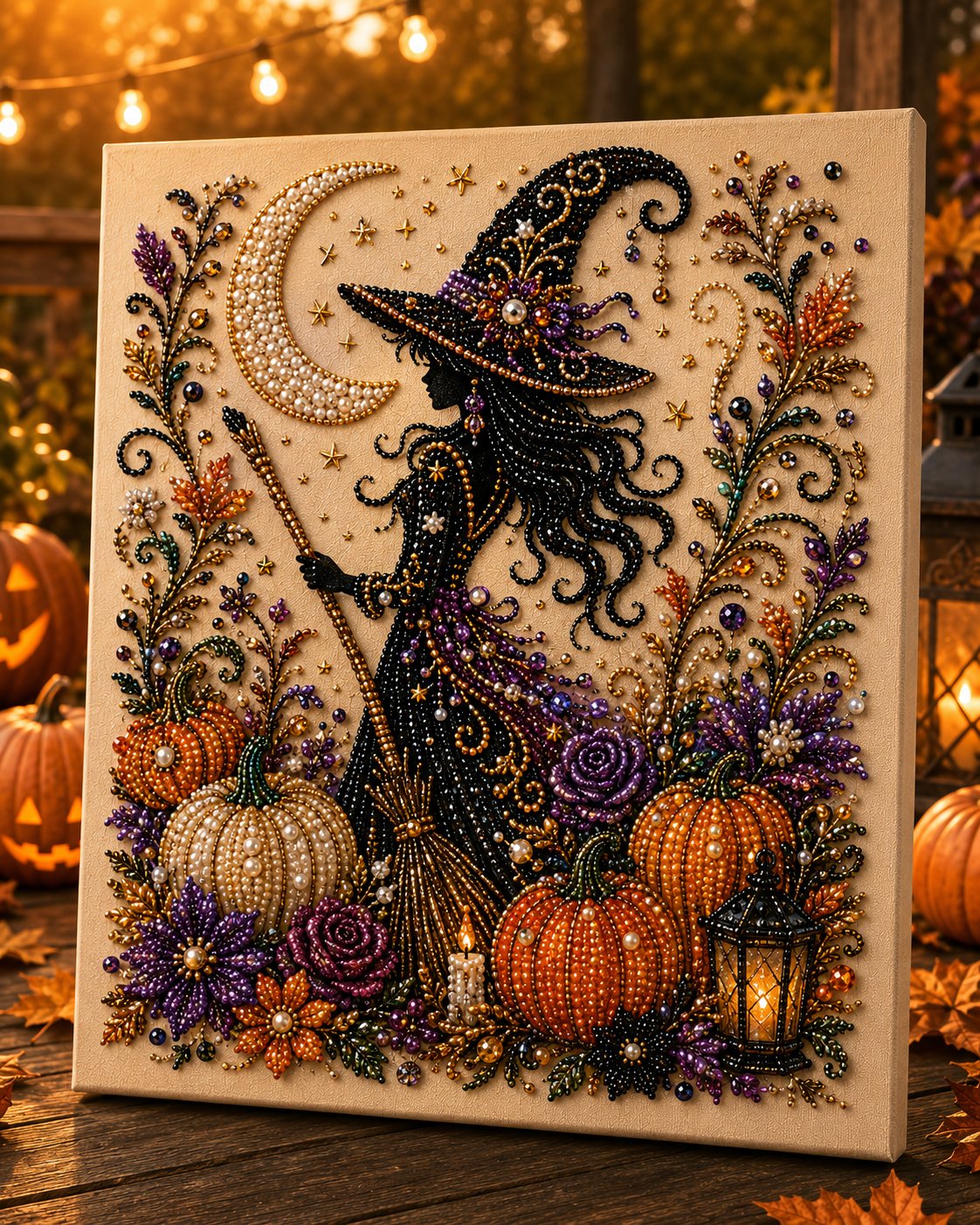🔥 Last day of 49% off – 👻✨ Halloween Bead Art DIY Kit – Turn tiny beads into spooky-cute magic