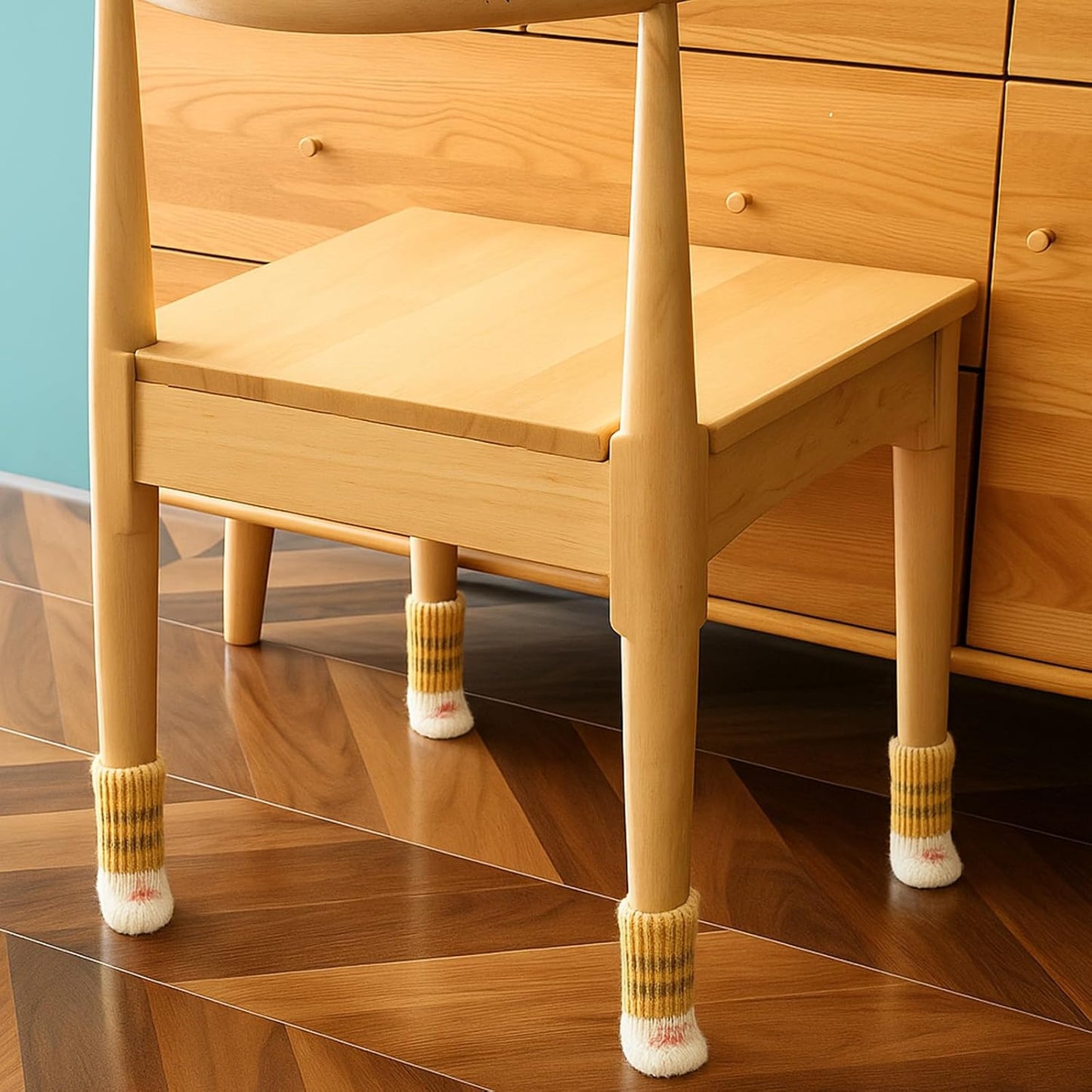 🐱Padded chair leg covers: Table and chair leg pads for cat paws