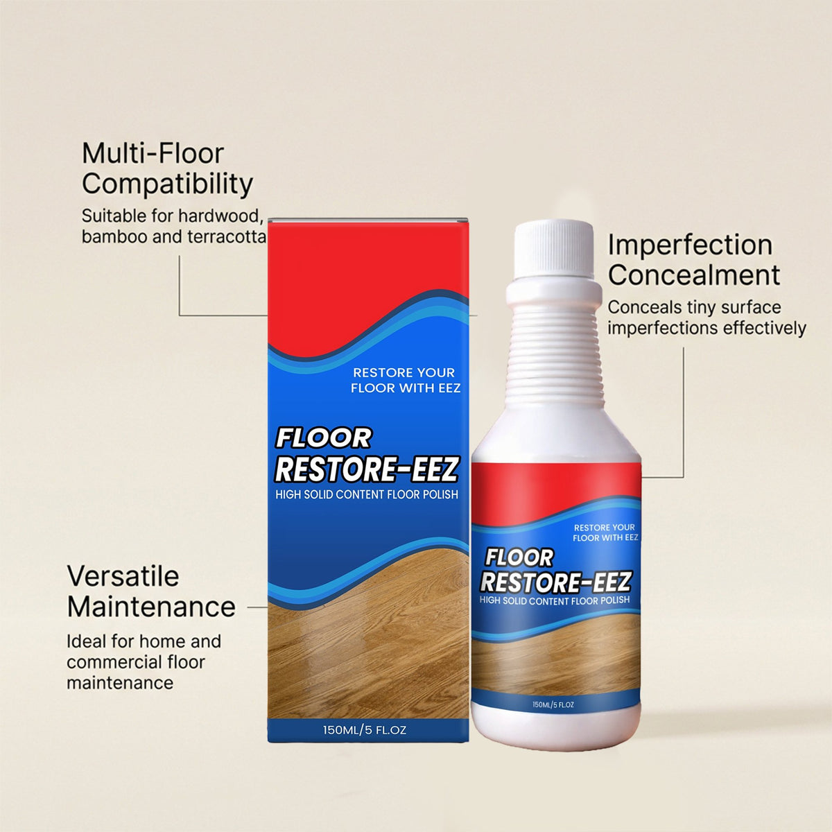 🛡Floor Polish & Protector Repair Wear‐Tear & Lock In Floor Shine