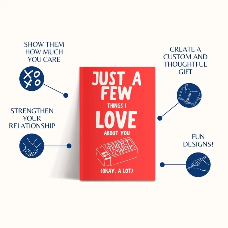 Just A Few Things I Love About You (Okay, A Lot) Romantic Couples Fill-In-The-Blank Gift Book.