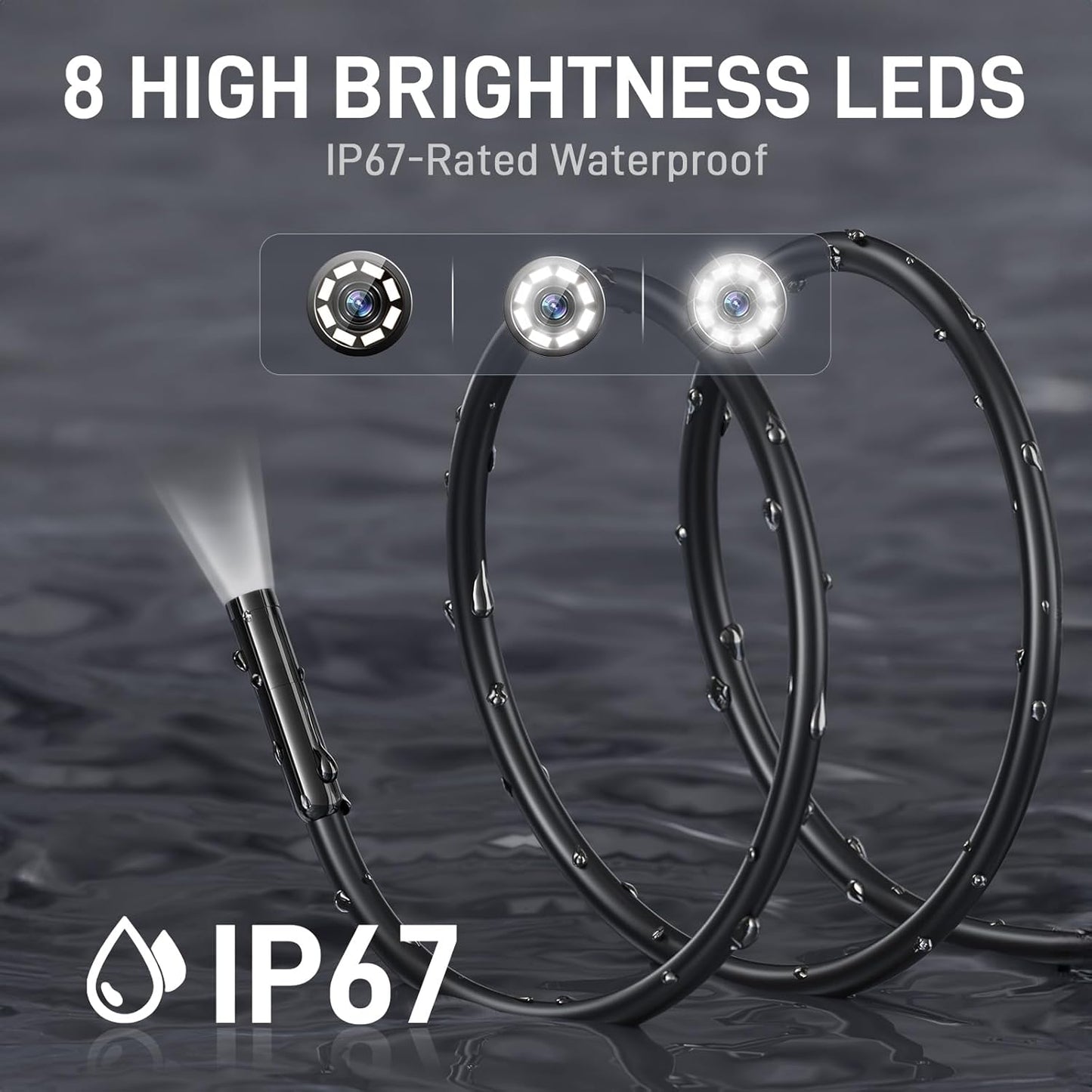 🔎Plug-and-Play endoscope camera – Compatible with Android, iPhone and iPad for direct connection