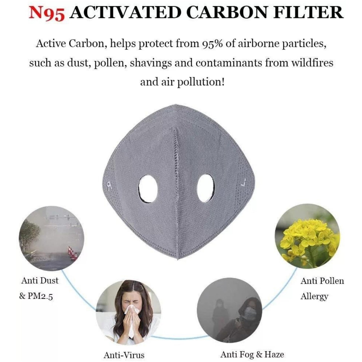 🔥 Last day of 50% off 💖 Reusable dust mask with activated carbon filter – designed for an active lifestyle