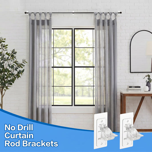Drill-free curtain rod bracket