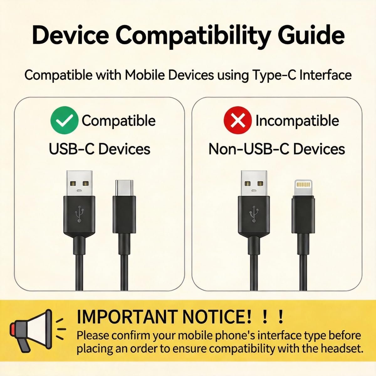 Retro Phone Handset for iPhone & Android | Vintage Type-C Wired Phone Receiver with Mic & Volume Control