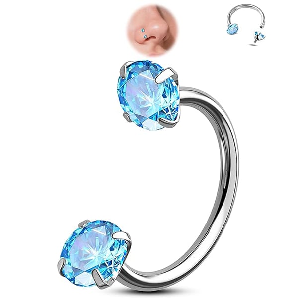 💎Horseshoe-shaped nose ring – with internal thread and comfortable fit