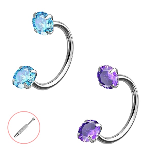 💎Horseshoe-shaped nose ring – with internal thread and comfortable fit