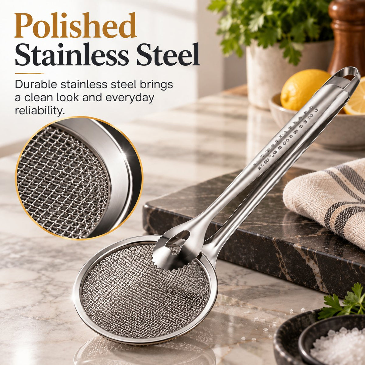 2‐in‐1 Oil‐Frying Filter Clip, Kitchen Food Strainer Tongs for Fried Food 🍳